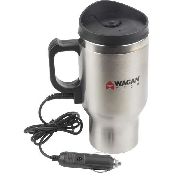 Wagan Tech Deluxe Double-Wall Stainless Steel 12V Heated Travel Mug 6100